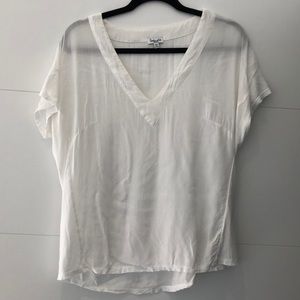 Splendid white v neck blouse